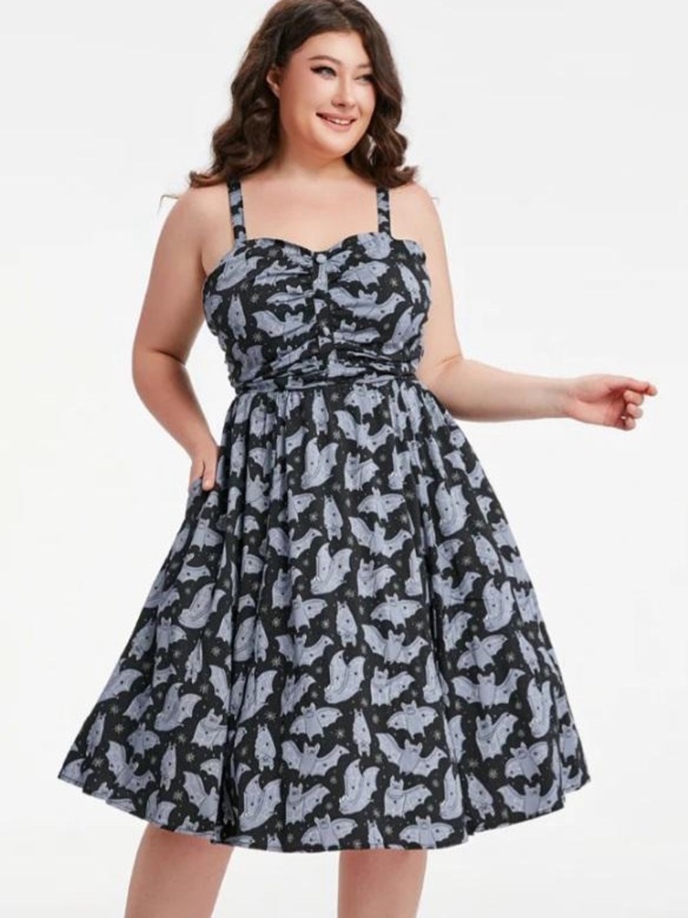 EUC Miss Lulo Eden Moonlit Bats Dress 3X - Picture 5 of 8